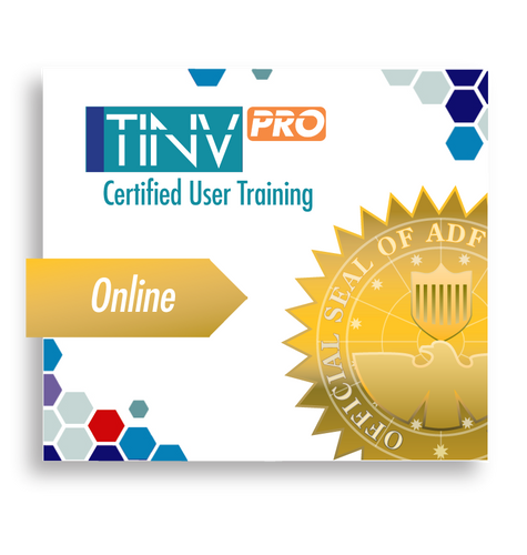 Triage-Investigator PRO logo Certified User Training Gold Online ribbon with ADF official seal TINV PRO