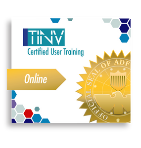 TINV logo Certified User Training Gold Online ribbon with ADF official seal