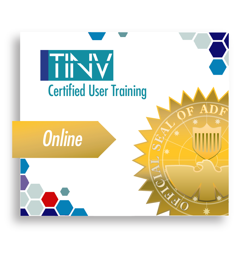 TINV logo Certified User Training Gold Online ribbon with ADF official seal